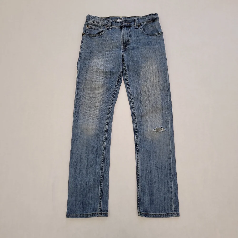 Signature By Levi's Strauss & Co Distressed Skinny Fit Adjustable Waistband Jean